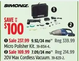 Canadian Tire Simonz Micro Polisher Kit offer
