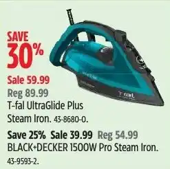 Canadian Tire T-fal UltraGlide Plus Steam Iron offer