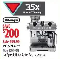 Canadian Tire DaLonghi La Specialista Arte Evo offer