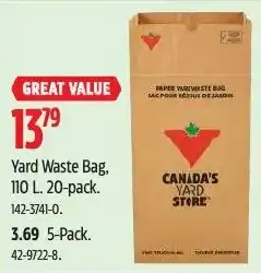 Canadian Tire Canada's yard store yard waste bag offer