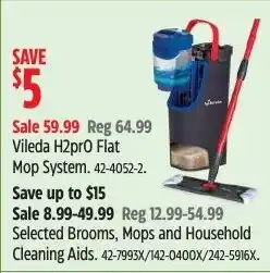Canadian Tire Vileda H2pro Flat Mop System offer