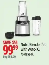 Canadian Tire Nutri-Blender Pro with Auto-iQ offer
