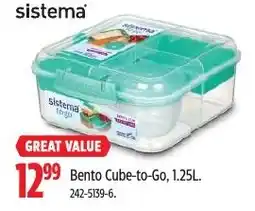 Canadian Tire sistema bento cube-to-go offer