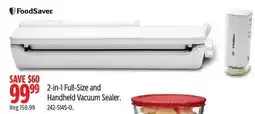 Canadian Tire FoodSaver 2-in-1 Full-Size and Handheld Vacuum Sealer offer
