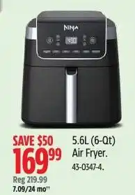 Canadian Tire Ninja Air Fryer offer