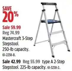 Canadian Tire Mastercraft 3-step stepstool offer