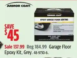 Canadian Tire Armor Coat epoxy garage floor coatings offer