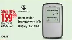 Canadian Tire Airthings home radon detector with lcd display offer