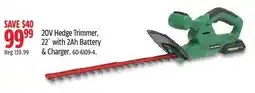 Canadian Tire CRAFT 20V Hedge Trimmer offer