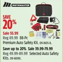 Canadian Tire Motomaster premium auto safety kit offer