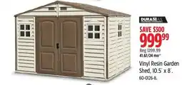 Canadian Tire Duramax Vinyl Resin Garden Shed offer
