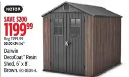Canadian Tire Keter Darwin DecoCoat Resin Shed offer