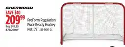 Canadian Tire Sherwood ProForm Regulation Puck-Ready Hockey Net offer