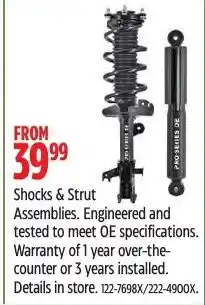 Canadian Tire Shocks & Strut Assemblies offer