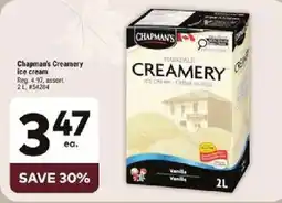 Giant Tiger Chapman's creamery ice cream offer