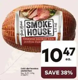 Giant Tiger Gold Label boneless smoked ham offer