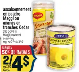 Marché Adonis assaisonnement en poudre Maggi ou ananas en tranches Cedar | Maggi powdered seasoning offer