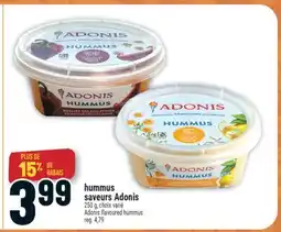 Marché Adonis hummus saveurs Adonis offer