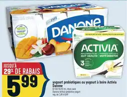Marché Adonis yogourt probiotiques ou yogourt à boire Activia Danone offer
