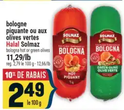 Marché Adonis bologne piquante ou aux olives vertes Halal Solmaz offer