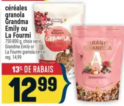 Marché Adonis céréales granola Grandma Emily ou La Fourmi | Grandma Emily or La Fourmi granola cereal offer