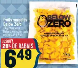 Marché Adonis fruits surgelés Below Zero offer