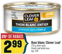 Marché Adonis thons blanc Clover Leaf offer