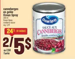 Marché Adonis CANNEBERGES EN GELÉE OCEAN SPRAY | OCEAN SPRAY CRANBERRY SAUCE offer