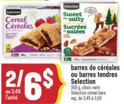 Marché Adonis BARRES DE CÉRÉALES OU BARRES TENDRES SELECTION offer
