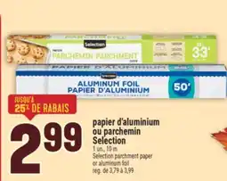 Marché Adonis PAPIER D'ALUMINIUM OU PARCHEMIN SELECTION | SELECTION PARCHMENT PAPER OR ALUMINUM FOIL offer