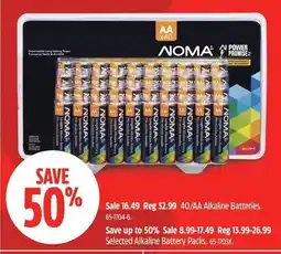 Canadian Tire Noma alkaline batteries offer