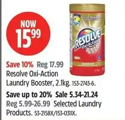 Canadian Tire Resolve Oxi-Action Laundry Booster offer