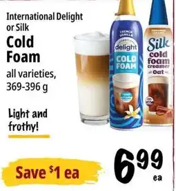 Farm Boy International Delight or Silk Cold Foam offer