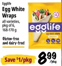 Farm Boy Egglife egg white wraps offer