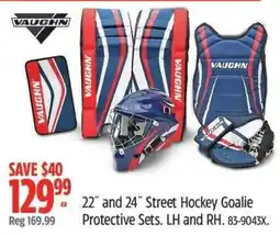 Canadian Tire Vaughn 22" and 24" Street Hockey Goalie Protective Sets offer