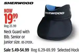 Canadian Tire Sherwood neck guard with bib senior or junior size offer