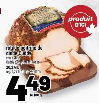 Metro Cuddy turkey breast roast offer