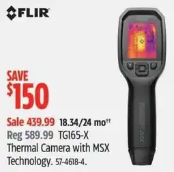 Canadian Tire Flir thermal camera with msx technology offer