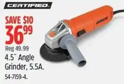 Canadian Tire 4.5" Angle Grinder offer
