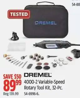 Canadian Tire Dremel 4000-2 Variable-Speed Rotary Tool Kit offer