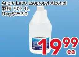 Yours Food Mart Andre Labo Lsopropyl Alcohol offer