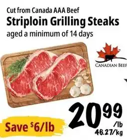 Farm Boy Canadian Beef Striploin Grilling Steaks offer