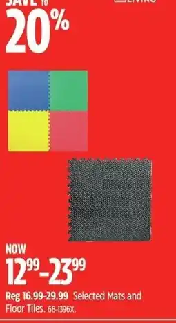 Canadian Tire Selected Mats and Floor Tiles offer