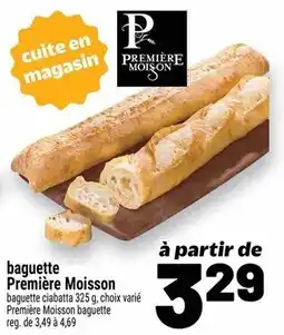 Metro baguette Première Moisson offer