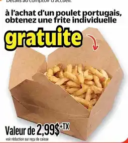 Metro poulet portugais offer