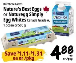 Farm Boy Burnbrae Farms Nature's Best Eggs or Naturegg Simply Egg Whites offer
