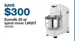 Costco Eurodib spiral mixer LM20T offer