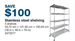 Costco Stainless steel shelving offer