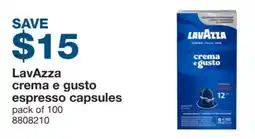 Costco Lavazza crema e gusto espresso capsules offer