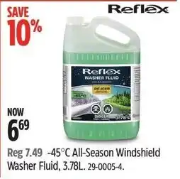 Canadian Tire Reflex 45°C All-Season Windshield Washer Fluid offer